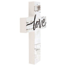 P. Graham Dunn Love Script Rustic Whitewash 5 x 7 Solid Pine Wood Wall Hanging Cross