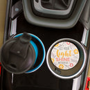 Trust in The Lord Let Your Light Shine Floral 2.75 x 2.75 Absorbent Ceramic Car Coasters Pack of 2
