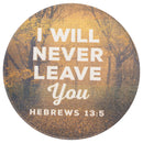 I Am With You Always I Will Never Leave You Wilderness 2.75 x 2.75 Absorbent Ceramic Car Coasters Pack of 2