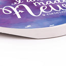 I Am Forgiven I Am Made New Watercolor Blue Purple 2.75 x 2.75 Absorbent Ceramic Car Coasters Pack of 2
