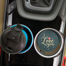 I Love You To The Moon And Back Stars Black 2.75 x 2.75 Absorbent Ceramic Car Coasters Pack of 2