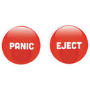 Panic Eject Button Red 2.75 x 2.75 Absorbent Ceramic Car Coasters Pack of 2