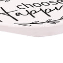 Choose Happy Laurel White 2.75 x 2.75 Absorbent Ceramic Car Coasters Pack of 2