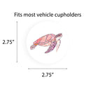 Sea Turtles Watercolor White 2.75 x 2.75 Absorbent Ceramic Car Coasters Pack of 2