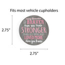 Always Remember You are Pink 2.75 x 2.75 Absorbent Ceramic Car Coasters Pack of 2