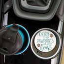 Dogs Leave Pawprints White 2.75 x 2.75 Absorbent Ceramic Car Coasters Pack of 2
