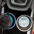 No Drama Llama Cute Sky Blue 2.75 x 2.75 Absorbent Ceramic Car Coasters Pack of 2