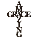 P. Graham Dunn Amazing Grace Cross Black 24 x 12 Wood Cutout Wall Word