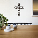 P. Graham Dunn Amazing Grace Cross Black 24 x 12 Wood Cutout Wall Word