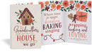 P. Graham Dunn to Grandmothers House Pink 8 x 6 Wood and Canvas Holiday Tabletop Folding Sign
