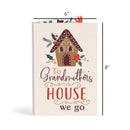 P. Graham Dunn to Grandmothers House Pink 8 x 6 Wood and Canvas Holiday Tabletop Folding Sign