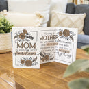 P. Graham Dunn Mom Word Love Classic White 8 x 6 MDF Wood Tabletop Folding Keepsake Card