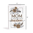 P. Graham Dunn Mom Word Love Classic White 8 x 6 MDF Wood Tabletop Folding Keepsake Card