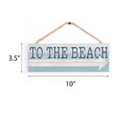 P. Graham Dunn to The Beach Arrow Nautical Blue 10 x 4 Pine Wood Hanging D‚âàŒ©cor String Sign
