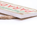 P. Graham Dunn Day in Paradise Beach Coral 10 x 4 Pine Wood Hanging Decor String Sign