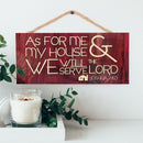 As For Me and My House Wooden Sign with Jute Rope Hanger