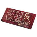 As For Me and My House Wooden Sign with Jute Rope Hanger