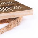 P. Graham Dunn This Home is Built on Love Distressed Look 5 x 10 Wood Plank Design Hanging Sign