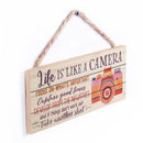 P. Graham Dunn Life is Like a Camera Focus on Whats Important 5 x 10 Wood Plank Design Hanging Sign