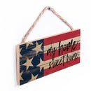 P. Graham Dunn My Home Sweet Home American Flag 10 x 4.5 Wood Wall Hanging Plaque Sign