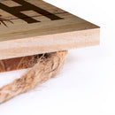 P. Graham Dunn Home Deer Antlers Natural 10 x 4.5 Wood Wall Hanging Plaque Sign