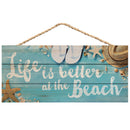 P. Graham Dunn Life is Better at The Beach Printed 10 x 4.5 Wood Wall Hanging Plaque Sign