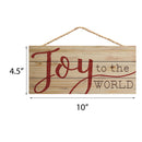 P. Graham Dunn Joy to The World Natural 10 x 4.5 Wood Christmas Wall Hanging Plaque Sign