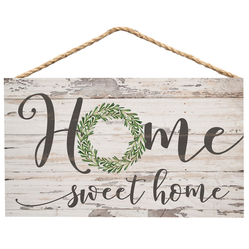 P. Graham Dunn Home Sweet Home Whitewash 6 x 3.5 Wood Mini Wall Hanging Plaque Sign