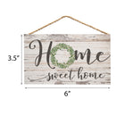 P. Graham Dunn Home Sweet Home Whitewash 6 x 3.5 Wood Mini Wall Hanging Plaque Sign