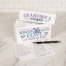 Grandmas Recipes Served Love Classic White 7 x 5 MDF Wood Recipe Holder Box