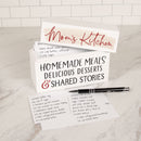 Moms Kitchen Homemade Meals Classic White 7 x 5 MDF Wood Recipe Holder Box