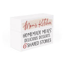 Moms Kitchen Homemade Meals Classic White 7 x 5 MDF Wood Recipe Holder Box
