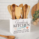 Grandmas Kitchen Seasoned Classic White 8 x 6 MDF Wood Kitchen Utensil Holder