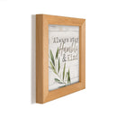 P. Graham Dunn Always Stay Humble and Kind Whitewash Greenery 7 x 7 Inch Pine Wood Framed Wall Art Plaque