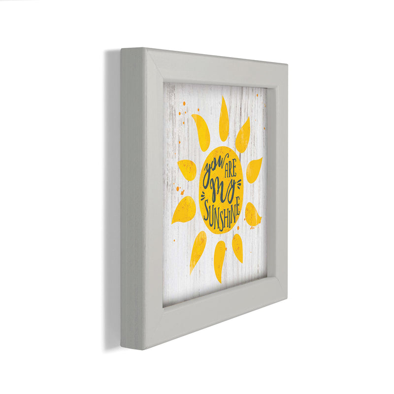 P. Graham Dunn You are My Sunshine Sunshine Yellow 7 x 7 Wood Decorative Framed Art Plaque