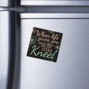 When Life Gives You More Than You Can Handle Dandelion 2.75 x 2.75 Inch Wood Lithograph Magnet