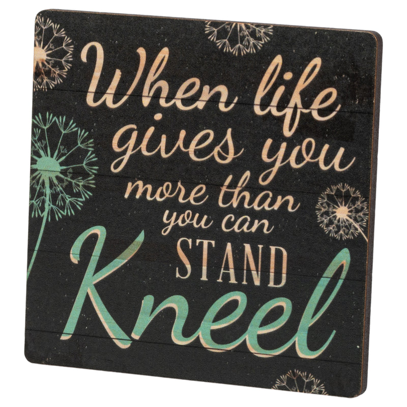When Life Gives You More Than You Can Handle Dandelion 2.75 x 2.75 Inch Wood Lithograph Magnet