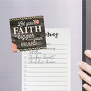 Let Your Faith Be Bigger Floral Distressed Wood Look 2.75 x 2.75 Inch Wood Lithograph Magnet