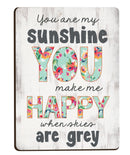 P. Graham Dunn You are My Sunshine Floral White Wash Wood Look 2.5 x 3.5 Inch Wood Lithograph Magnet