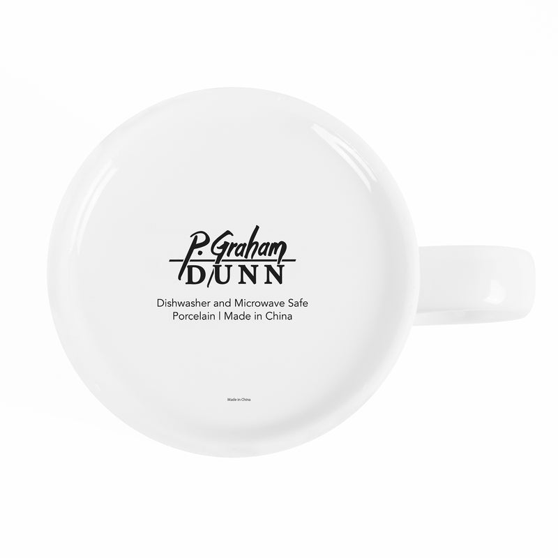 P. Graham Dunn Scatter Kindness Dandelion White 5.5 x 4.5 Ceramic 15 Ounce Coffee Mug