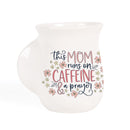 P. Graham Dunn Mom Caffeine Prayer Classic White 16 Ounce Porcelain Ceramic Handwarmer Cozy Mug