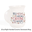 P. Graham Dunn Mom Caffeine Prayer Classic White 16 Ounce Porcelain Ceramic Handwarmer Cozy Mug