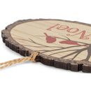 P. Graham Dunn Noel Tree Birds Rustic Bark Look Wood Christmas Ornament