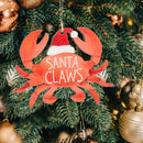 Santa Claws Rosy Red 3.8 x 3 Wood Decorative Hanging Figurine Ornament