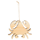 Santa Claws Rosy Red 3.8 x 3 Wood Decorative Hanging Figurine Ornament