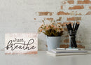 P. Graham Dunn Just Breathe Whitewash 10 x 7 Wood Boxed Pallet Wall Plaque Sign