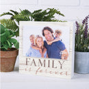 P. Graham Dunn Family is Forever Natural 7 x 7 Wood Box Wall Photo Frame Plaque