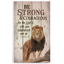 P. Graham Dunn Be Strong and Courageous Lion Design 24 x 14 Wood Pallet Wall Art Sign Plaque