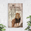P. Graham Dunn Be Strong and Courageous Lion Design 24 x 14 Wood Pallet Wall Art Sign Plaque