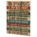 P. Graham Dunn Ten Commandments Pine Wood Look 12x15 Wall Plaque